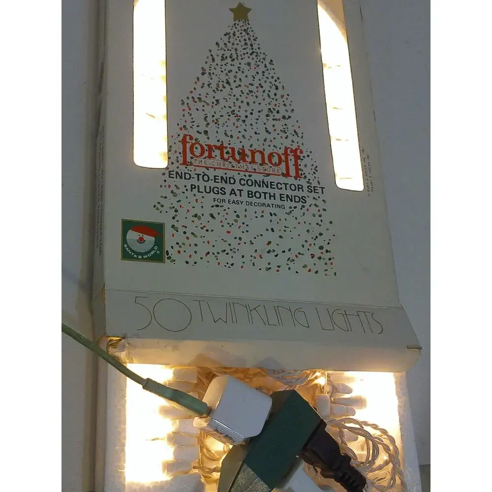 Vintage 1981 Fortunoff Kurt Adler Christmas Tree 50 Twinkling Lights New